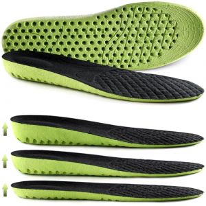 Hauteur Augmentation Semelles élastiques absorbant les chocs pour chaussures de sport, semelle grandissante de rechange alvéolaires souples respirantes pour hommes femmes (AILAKA, neuf)