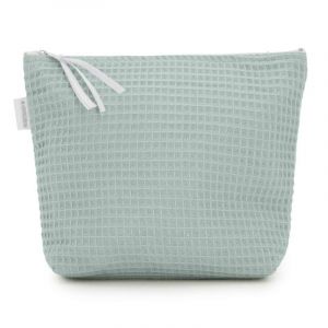 MIMUSELINA Trousse de Toilette pour B&eacute;b&eacute; Nouveau-n&eacute; - Sac Fait Main Plastifi&eacute; Anti-ajour&eacute; et Imperm&eacute;able - Menthe Gaufre (Baby Mimuselina SL, neuf)