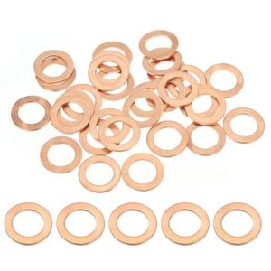 PATIKIL Joint Cuivre M14, 30 Pièces 14mm ID 22mm OD 1.5mm D'Épaisseur Rondelle Plate Métrique pour Vis Boulon Bouchons de Vidange D'Huile (PATIKIL UK, neuf)