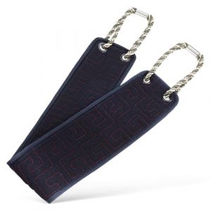 Homoyoyo Gommage Dos Exfoliant Double Face avec Sangle Antid&eacute;rapante Serviette Lave Dos pour Bain Nettoyage Profond et Massage Corps Accessoire Salle de Bain (S Wisdom HF, neuf)