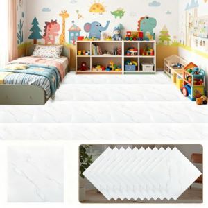 DAJAVE Lot de 40 dalles de sol en PVC aspect b&eacute;ton 30x30cm - Sol en vinyle auto-adh&eacute;sif - Dalles de sol en b&eacute;ton - Carreaux autocollants - Sol en vinyle antid&eacute;rapant et r&eacute;sistant &agrave; l&rsquo;eau - Carreaux en (ZENG CHAOHUAN, neuf)