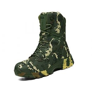 IYVW Q3 Bottes militaires Bottes de l'arm&eacute;e Homme Bottes Bottines Hiver Chaud Antid&eacute;rapant D&eacute;contract&eacute;es Boots Chukka Classiques Souples Chaussures De Marche Taille Vert camouflage 42 EU (IYVW, neuf)