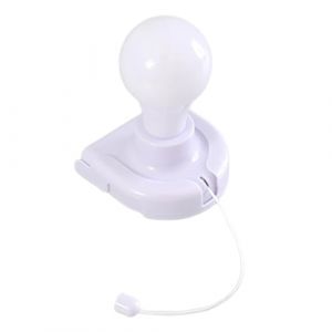 Luminaire à tirette - Plafonnier de salle de bain, plafonnier encastré | Éclairage avec interrupteur à tirette, suspension classique, éclairage de plafond compact, installation simple (Dalea, neuf)