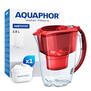 AQUAPHOR Carafe filtrante Amethyst avec 1 Filtre Maxfor+ 200L - 2,8 L - Rouge (AQUAPHOR France, neuf)