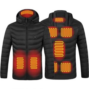 Yolimok 2024 Veste Chauffante Manteau Doudoune Chauffant Homme Femme &eacute;Lectrique Usb V&ecirc;Tement De Chauffage Avec 8 Zones De Chauff&eacute; Gilet Chaud Lavable Pas Cher Chauffant Veste Pour Ski P&ecirc;Che (NiermanEU, neuf)