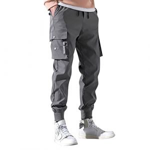 Générique Pantalon Cargo Homme De Travail Treillis Tactique Vetement Survetement Multi Poches Sweatpants Jogging Militaire Chantier Noir Casual Activités Bas Survêtement Pantalons Randonnée (ZJsz, neuf)