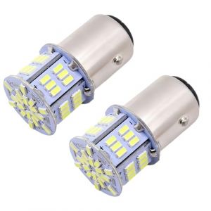 Jecdfs 2pcs P21/5w 1157 Bay15d LED Ampoules 12V 24V,P21w 1156 Ampoule LED 12v Feux De Recul,pour Feux de Freinage, Feux Arri&egrave;re, Feux de Jour, Ne Convient Pas aux Bateaux (MuHuiGuangYue, neuf)