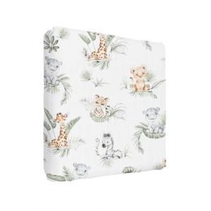 Baby Comfort Drap-housse 100 % coton pour berceau de 90 x 55 cm (Safari) (Baby Comfort Ltd, neuf)