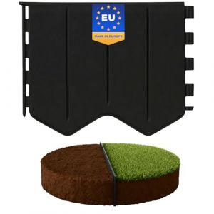 GARDENIX Bordure de pelouse Facile &agrave; Installer - en Plastique Noir - 1,45 m - sans Creuser - Bordure de Parterre en Plastique recycl&eacute; - Flexible et Durable - Fabriqu&eacute;e dans l'UE (GARDENIX, neuf)