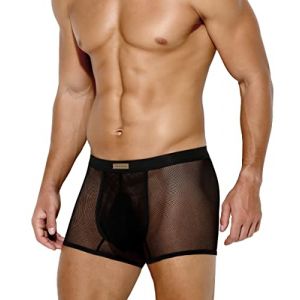 Casey Kevin Boxer Homme Sexy Transparent Culotte, Lingerie Sexy Homme Mesh sous-v&ecirc;tements (Casey-Kevin, neuf)