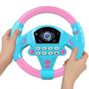 Lexsyn Volant Voiture Enfant Siege Arriere, Jouets de Volant pour, avec Un dr&ocirc;le de Son et de Musique, Jouet copilote de Volant avec de Rotation &agrave; 360&deg;, Jouet Cadeau &eacute;ducatifs pour Enfant avec Socle (shuha, neuf)