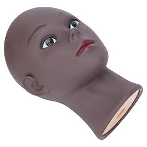 Tête de Mannequin de Cheveux, Tête de Mannequin de Perruque en PVC, Tête de Mannequin Afro avec Toucher Doux, Tête de Mannequin d'affichage pour Chapeaux, Perruques et (Xinyuea, neuf)