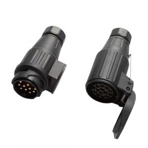 Feuunly Prise Remorque 13 Broches Male Femelle, 12V Étanche Prise Remorque Connecteur Standard Européenne - ISO 11446, pour Caravane Camions Voiture RV Bateau Remorque Connecteur (Feuunly, neuf)