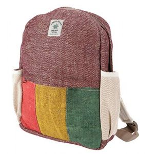 Guru-Shop Petit sac à dos Ethnique en Chanvre Rayé - Rasta, Mixte Adulte, Multicolore, Lechanvre, Size:One Size, 35x25x20 cm, Sacs à dos et Sacs de Sport (Guru Shop, neuf)