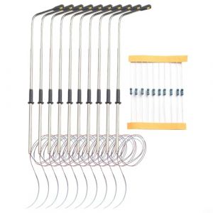 RANRAO Lot de 10 Lampadaires pour Modélisme de train, Blanc chaud - 1:87 - Tête unique - Échelle HO, Lampe d'extérieur pour bacs à Sable, Miniatures, Jardins, Villes (Mallgreat, neuf)