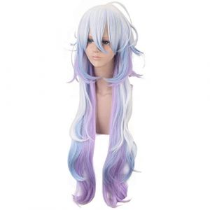 2019 Anime destin/Grand ordre roulette Merlin longue perruque Cosplay Costumes destin rester nuit perruques de cheveux Halloween Merlin perruque et bonnet de perruque taille unique 494 (good stuff A, neuf)