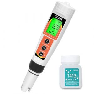 YINMIK pH Mètre Électronique, pH Mètre EC TDS Pour L'hydroponie, Testeur PPM de Conductivité pH Avec Liquide D'étalonnage EC, Costume Pour Hydroponie, Eau Potable,Brassage, Piscine, Aquarium (Yinmik, neuf)