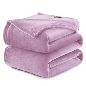 WAVVE Plaid Couverture Polaire Flanelle en Microfibre, Jeté de Canapé 220x240 Lilla, Couverture lit Jete de Canape 2 Personnes, Plaid Fourrure Grand Chaud et Doux en Peluche, 240x220 (Wavve EU, neuf)
