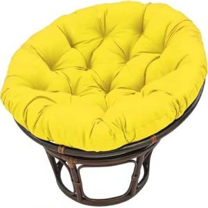 MSNCS Coussin De Chaise Papasan Extérieur, Coussin De Chaise Suspendue Coussin De Siège Rond, Coussin De Chaise Confortable Coussin De Siège Amovible pour Jardin Terrasse(Jaune,120x120cm) (geenahont, neuf)