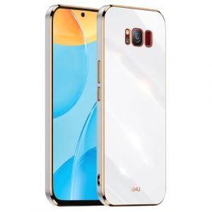 EASSGU [Cadre Galvanis&eacute; Coque pour Samsung Galaxy S8+ / Samsung S8 Plus (6.2" inches) Etui de Protection en Silicone TPU - Blanc (EASSGU, neuf)