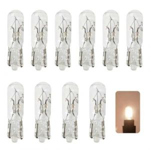 SIGANDG 12V T5 W1.2W LED Incandescent Tableau Bord Light Blanc,Ampoules de Rechange T5 Sans Capuchon,pour Tableau de Bord Voiture,10 PCS,Blanc (SIGANDG Store, neuf)