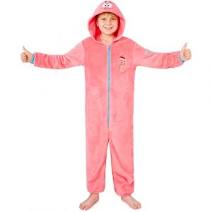 SPONGEBOB SQUAREPANTS Pyjama Enfant Filles Grenouill&egrave;re Polaire Bob l'&eacute;ponge 5-14 Ans Combinaison Kawaii Cosy Cadeau Ado (7-8 Ans, Rose) (Get Trend., neuf)