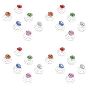 ABOOFAN Lot de 60 &Eacute;pingles &agrave; Cheveux Spirale pour Mari&eacute;e Accessoires de Coiffure Strass Couleur Al&eacute;atoire Maintien Ferme pour Cheveux Fins et &Eacute;pais F&ecirc;te de Mariage Couleur Al&eacute;atoire (Halleyham, neuf)