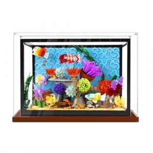 Gase de pr&eacute;sentation en acrylique transparent pour mod&egrave;le Le-go 10366 d'aquarium tropical, bo&icirc;te transparente, bo&icirc;te de rangement, bo&icirc;te de pr&eacute;sentation, compatible avec le mod&egrave;le 10366 (vitrine (Feifan Boyang Trading, neuf)