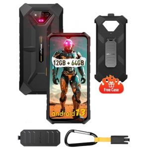 Ulefone 12Go+64Go Téléphones Portable Incassable Armor X13, 6,52Pouces, Android 14, 50MP+24MP Nocturne Vision, 6320mAh, Antichoc Étanche Smartphone Pas Cher 4G Dual Nano SIM/NFC/Téléphone Étanche-Noir (OKOYE STORE, neuf)