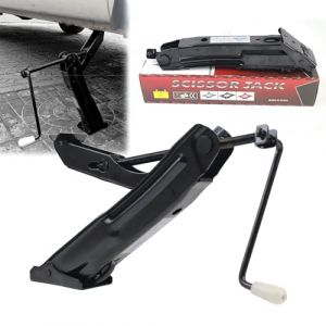 Cric de Voiture Mécanique 1,7T, Manœuvre Manuelle Hauteur sous Caisse 65-390 mm Cric Pliable avec Manivelle Béquille pour Voitures SUV Monospaces et Véhicules Moyenne Taille (occasiond, neuf)