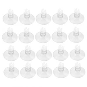 NOPEILVI 20 Pcs Aquarium Fish Tank Ventouses Ventouses Supports Clips Pinces Aquarium Ventouse Clips Aquarium Fish Tank Ventouses Ventouses Clips pour 4/6mm Airline Tube (Alinglin, neuf)