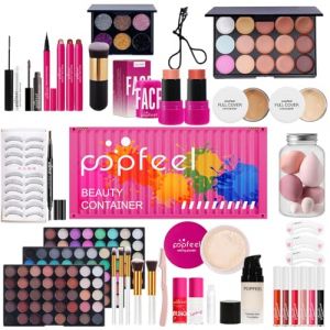 Coffret Maquillage Femme, Malette Maquillage, Kit de Maquillage Tout-en-un, Mallettes et Coffrets de Maquillage Trousse de Complète Cosmétique pour Les Femmes Filles Idée Cadeau de Noël (DragonLightMallEU, neuf)