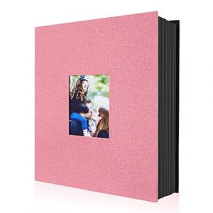 Lanpn Album Photo 10x15 400 Pochette, Lin Tissu Album pour Vertical Photos (Rose) (BILLIONRVL, neuf)