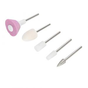 Foret à Ongles en Céramique, Forets à Ongles électriques Foret à Cuticules pour Perceuse à Ongles Pédicure Lime à Ongles Dissolvant de Cuticules 5 Pièces Forets à Ongles en Métal (Lihenge, neuf)