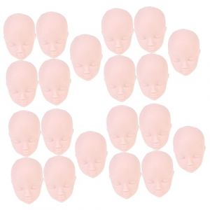 VINTORKY Têtes de Poupée 20 Pièces DIY pour Maquillage Têtes de Poupée en Plastique Matériel de Bricolage Outils de Maquillage Fournitures pour Garçon et Filles Accessoires Photo (Wesidun, neuf)