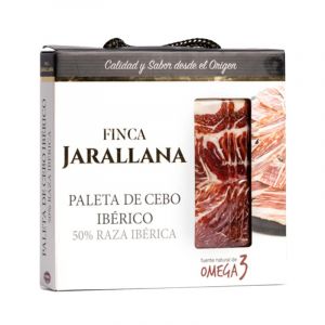 Finca Jarallana | &Eacute;paule ib&eacute;rique de Cebo tranch&eacute;e | 10 unit&eacute;s de 700 gr | Caisse avec &Eacute;paule D&eacute;soss&eacute;e de Race Ib&eacute;rique 50% | Emball&eacute; sous vide (neveraespanolacom, neuf)