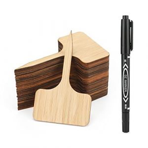 KINGLAKE 60 Pi&egrave;ces Etiquette Jardin Exterieur, Pour Plante Bambou, Potager, Semis - Convient aux L&eacute;gumes Succulents et Aux Fleurs - Forme T (JH Gardening, neuf)