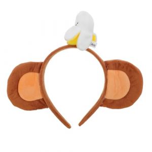 CLISPEED Bandeau Oreilles de Singe en Peluche &Eacute;paisse Marron Fonc&eacute; avec Banane Pel&eacute;e Serrage-T&ecirc;te de 23 CM pour Costume de Singe Accessoires Cosplay Halloween et F&ecirc;tes Bandeaux pour (Yeahzl, neuf)