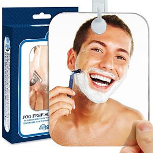 Shave Well Deluxe Miroir Salle de Bain Anti Buée - Miroir Femmes et pour Hommes - Crochet adhésif Amovible - Miroir Maquillage sans Cadre - Miroir Portable - Idéal pour Le Camping, Gym - Incassable (fei yi ke ji, neuf)