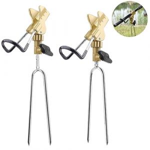 DBREAKS Support de Canne &agrave; P&ecirc;che, 2 pi&egrave;ces Porte Canne &agrave; P&ecirc;che pour P&ecirc;che, INOX 360&deg; Support de Canne &agrave; P&ecirc;Che en R&eacute;Glable en Acier Inoxydable, pour la p&ecirc;che au Bord, &eacute;quipement de p&ecirc;che &agrave; la Plage (AMIGOB, neuf)