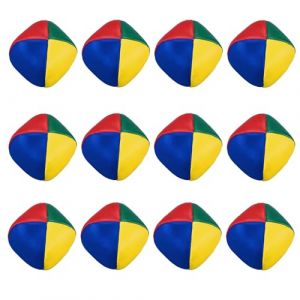 Zyluniy Kit de Jonglage Enfant, （5cm） 12 Balles de Jonglage Colorées pour Débutants, Apprentissage Ludique des Cascades, Boules Anti-Stress pour Adultes Enfants Débutants Jouet de Plein Air (MATERSE, neuf)