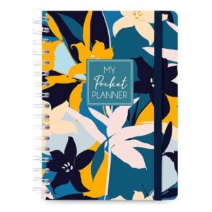 Women Warriors Agenda Semainier A6 My Pocket Planner - Planificateur Hebdomadaire Non Dat&eacute;, Cahier d&rsquo;Organisation de Poche &agrave; Spirale avec To-Do List, Notes, Trackers, Budget et Objectifs | Blue Garden (Women Warriors, neuf)