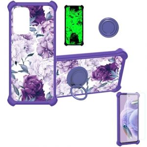 bojioderf Coque Compatible pour Logicom Elio Coque Étui [avec Trempé 9H Protection D'écran] Case Support de Bague PC + Silicone YGZ-ZSH (Oujietong, neuf)