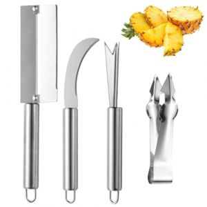 4 Pcs Couteau Pamplemousse, Découpe Ananas, Eplucheur Tomate, Éplucheur Pomme Terre, Éplucheurs D'ananas Pour Yeux D'ananas, Coupe Ananas, Peut Également Être Détaché Pour Pommes de Terre, Carottes (DNklo, neuf)