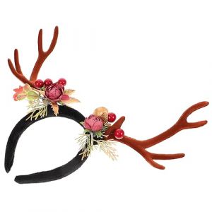 Ipetboom Bandeau En Bois De Simulation Bandes De Cheveux De Cerf Bandeau En Bois De Noël Cerceau De Cheveux En Bois De Cerf De Noël Cerceau De Cheveux De Renne Tissu Non Tissé (hikarish, neuf)