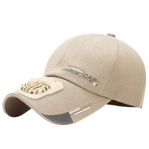 Casquette de baseball avec ventilateur chargeur USB à 2 vitesses de vent casquette baseball réglable silencieuse protection solaire portable pour voyage d'été unisexe (Buxianggongzuodeyitian, neuf)