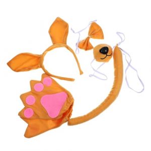 LOLIPPYY Déguisement Kangourou Ensemble Cosplay avec Oreilles Queue et Nœud Accessoires Party Headband et Confortable pour Halloween et Carnaval (altituyse, neuf)