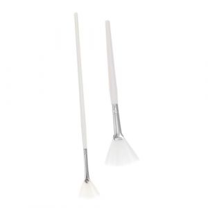 PACKOVE Pinceau En Éventail Pour Masque Facial 2 Pièces Manche En Bois Long Et Brosse Nylon Douce, Applicateur De Beauté Pour Femmes, Usage Salon De Beauté Et Soins Du Visage (Spring TU, neuf)