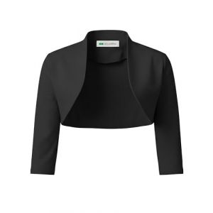 Bolerose Adapt&eacute;s Bolero &agrave; Manches 3/4 (Noir, L) (BlackButterfly Clothing, neuf)