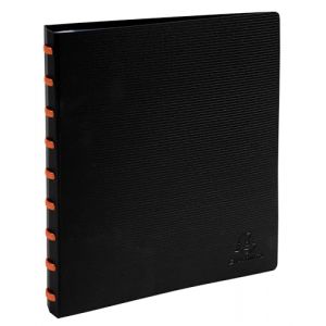 Exacompta - R&eacute;f. 86034E - Carton de 6 Prot&egrave;ge-documents Exactive amovible &agrave; anneaux avec 30 pochettes d&eacute;tachables - 60 vues - 5 intercalaires couleur avec porte &eacute;tiquette - pour A5 - couverture noire (OFFICE24_7 F, neuf)